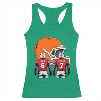 Funny American Football Racerback Tank Top Six Seven Meme - Wonder Print Shop