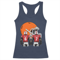 Funny American Football Racerback Tank Top Six Seven Meme - Wonder Print Shop