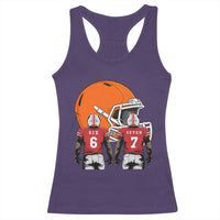 Funny American Football Racerback Tank Top Six Seven Meme - Wonder Print Shop