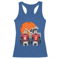 Funny American Football Racerback Tank Top Six Seven Meme - Wonder Print Shop