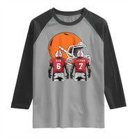 Funny American Football Raglan Shirt Six Seven Meme - Wonder Print Shop