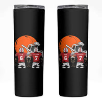 Funny American Football Skinny Tumbler Six Seven Meme - Wonder Print Shop