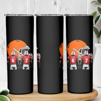 Funny American Football Skinny Tumbler Six Seven Meme - Wonder Print Shop