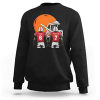 Funny American Football Sweatshirt Six Seven Meme - Wonder Print Shop