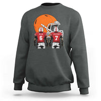 Funny American Football Sweatshirt Six Seven Meme - Wonder Print Shop