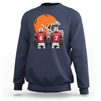 Funny American Football Sweatshirt Six Seven Meme - Wonder Print Shop