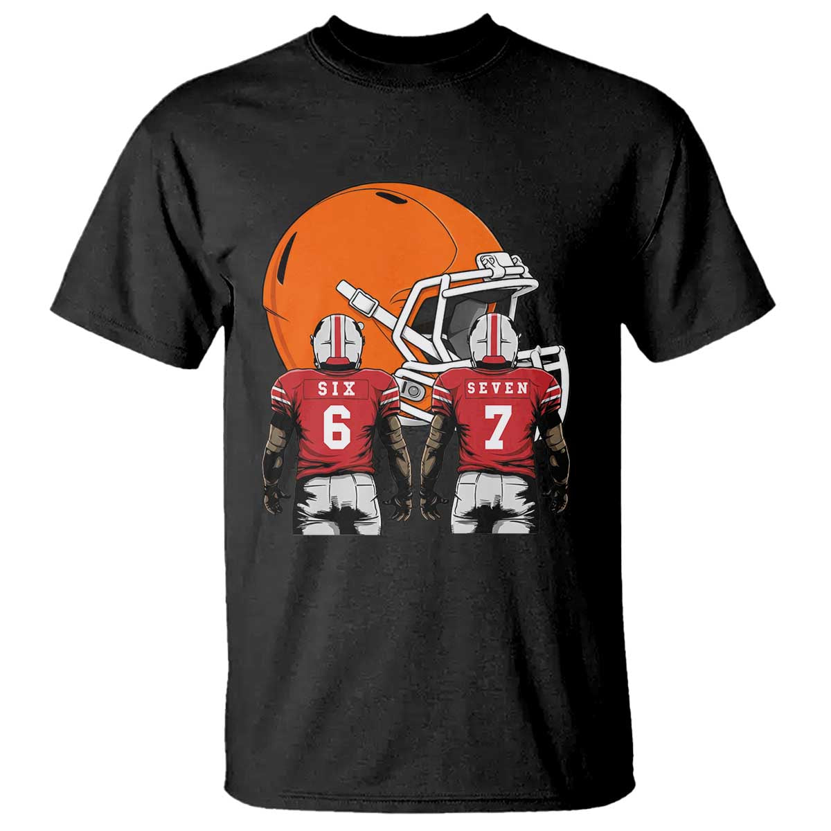 Funny American Football T Shirt Six Seven Meme - Wonder Print Shop