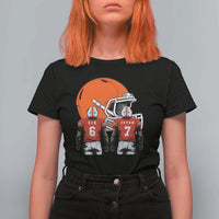 Funny American Football T Shirt For Women Six Seven Meme - Wonder Print Shop