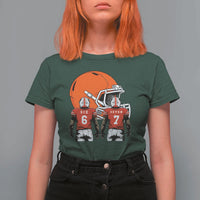Funny American Football T Shirt For Women Six Seven Meme - Wonder Print Shop