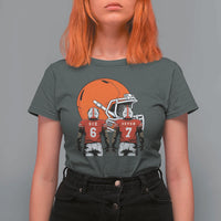 Funny American Football T Shirt For Women Six Seven Meme - Wonder Print Shop