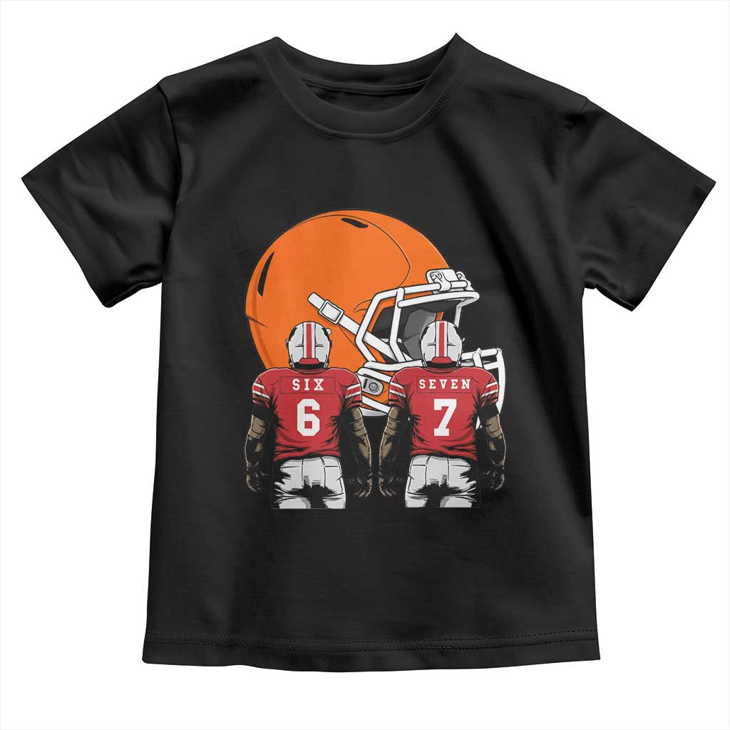 Funny American Football Toddler T Shirt Six Seven Meme - Wonder Print Shop