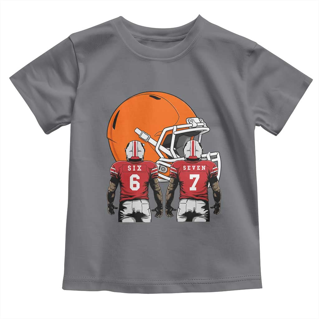 Funny American Football Toddler T Shirt Six Seven Meme - Wonder Print Shop