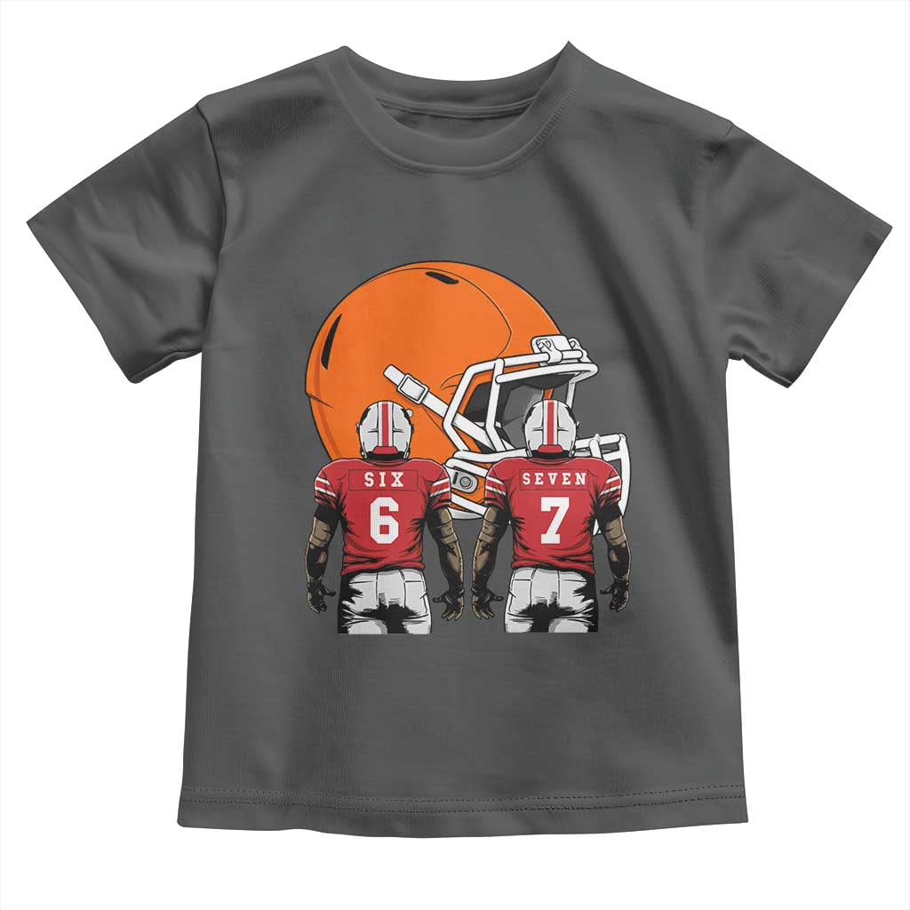 Funny American Football Toddler T Shirt Six Seven Meme - Wonder Print Shop