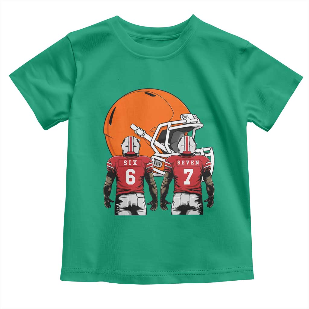 Funny American Football Toddler T Shirt Six Seven Meme - Wonder Print Shop