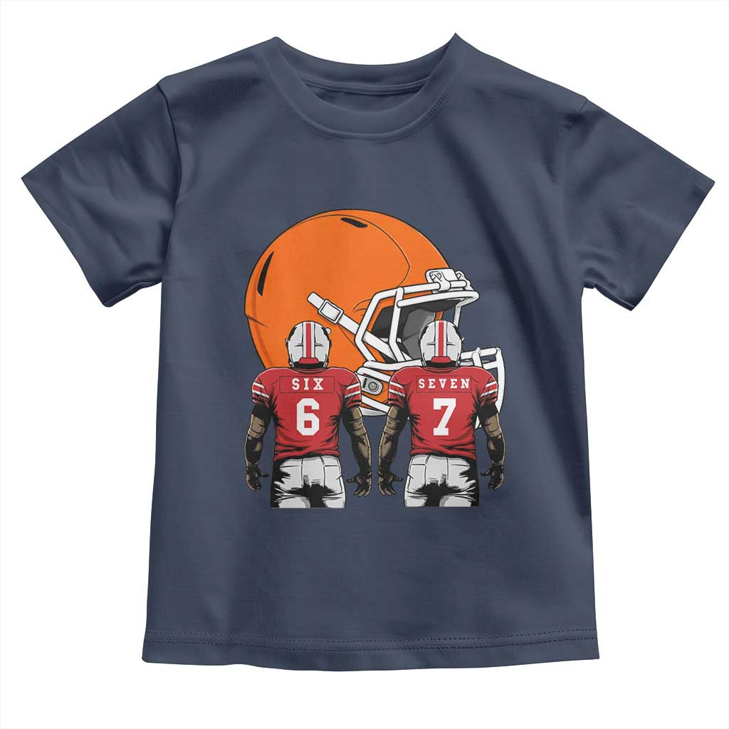 Funny American Football Toddler T Shirt Six Seven Meme - Wonder Print Shop