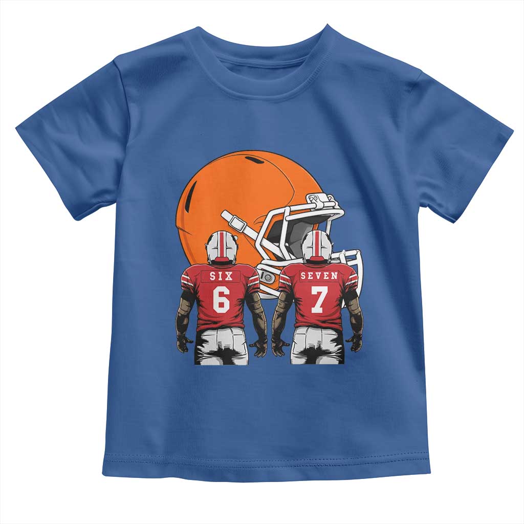 Funny American Football Toddler T Shirt Six Seven Meme - Wonder Print Shop