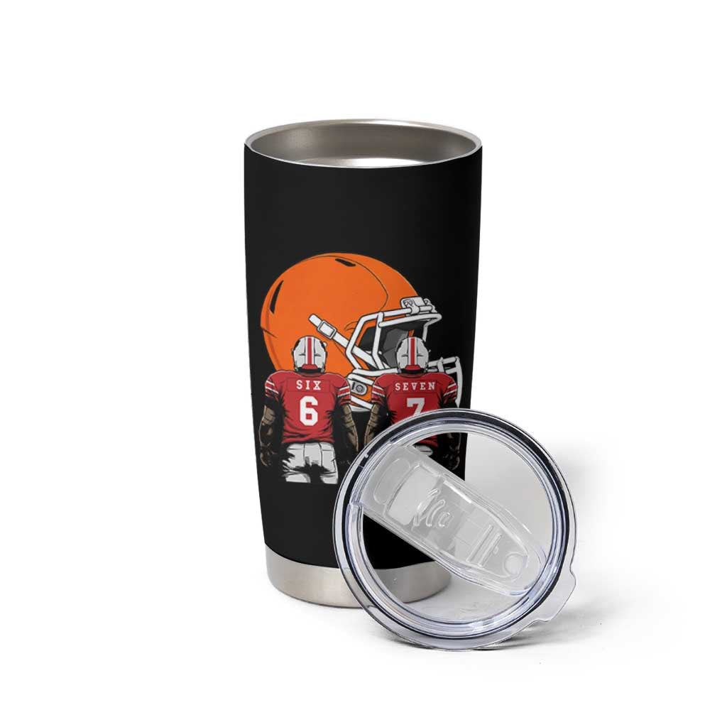 Funny American Football Tumbler Cup Six Seven Meme - Wonder Print Shop