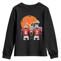 Funny American Football Youth Sweatshirt Six Seven Meme - Wonder Print Shop