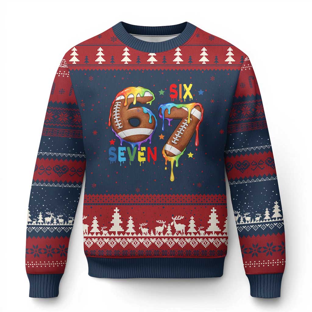 Funny American Football Ugly Christmas Sweater 67 Viral Gen Alpha Slang Gift
