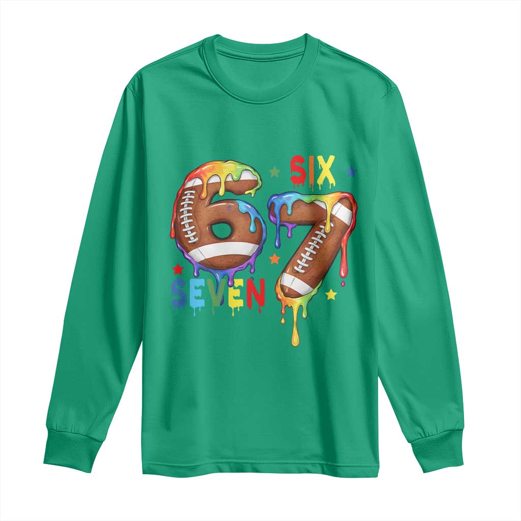 Funny American Football Long Sleeve Shirt 67 Viral Gen Alpha Slang Gift