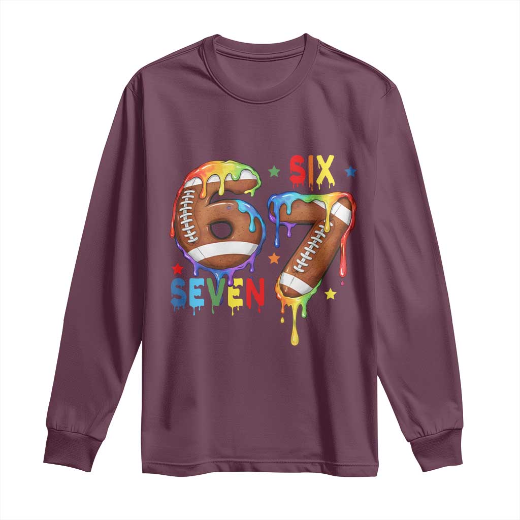 Funny American Football Long Sleeve Shirt 67 Viral Gen Alpha Slang Gift
