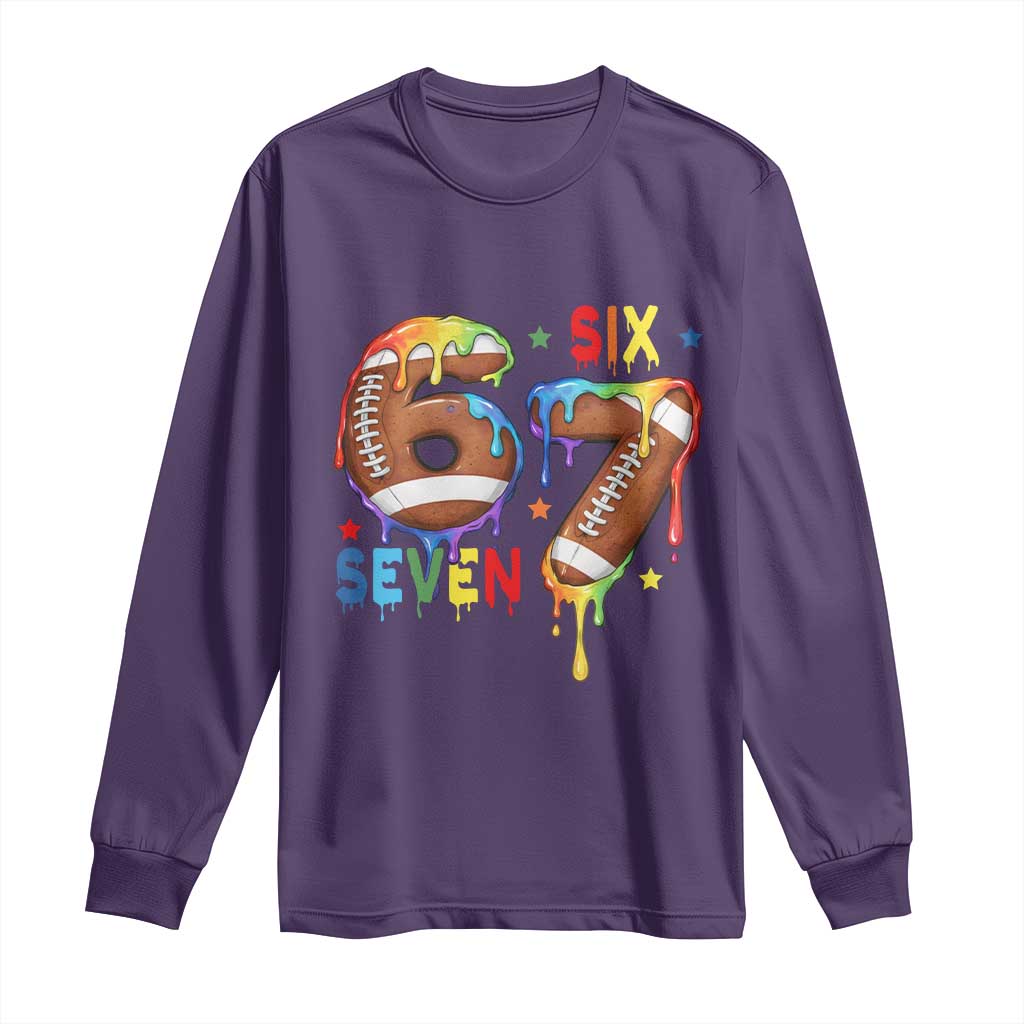 Funny American Football Long Sleeve Shirt 67 Viral Gen Alpha Slang Gift
