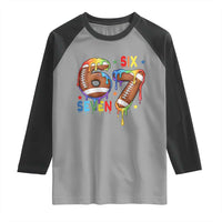 Funny American Football Raglan Shirt 67 Viral Gen Alpha Slang Gift