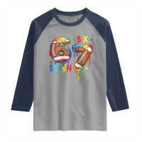 Funny American Football Raglan Shirt 67 Viral Gen Alpha Slang Gift