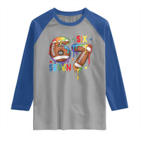 Funny American Football Raglan Shirt 67 Viral Gen Alpha Slang Gift
