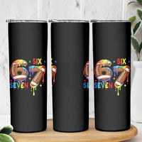 Funny American Football Skinny Tumbler 67 Viral Gen Alpha Slang Gift