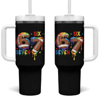 Funny American Football Tumbler With Handle 67 Viral Gen Alpha Slang Gift