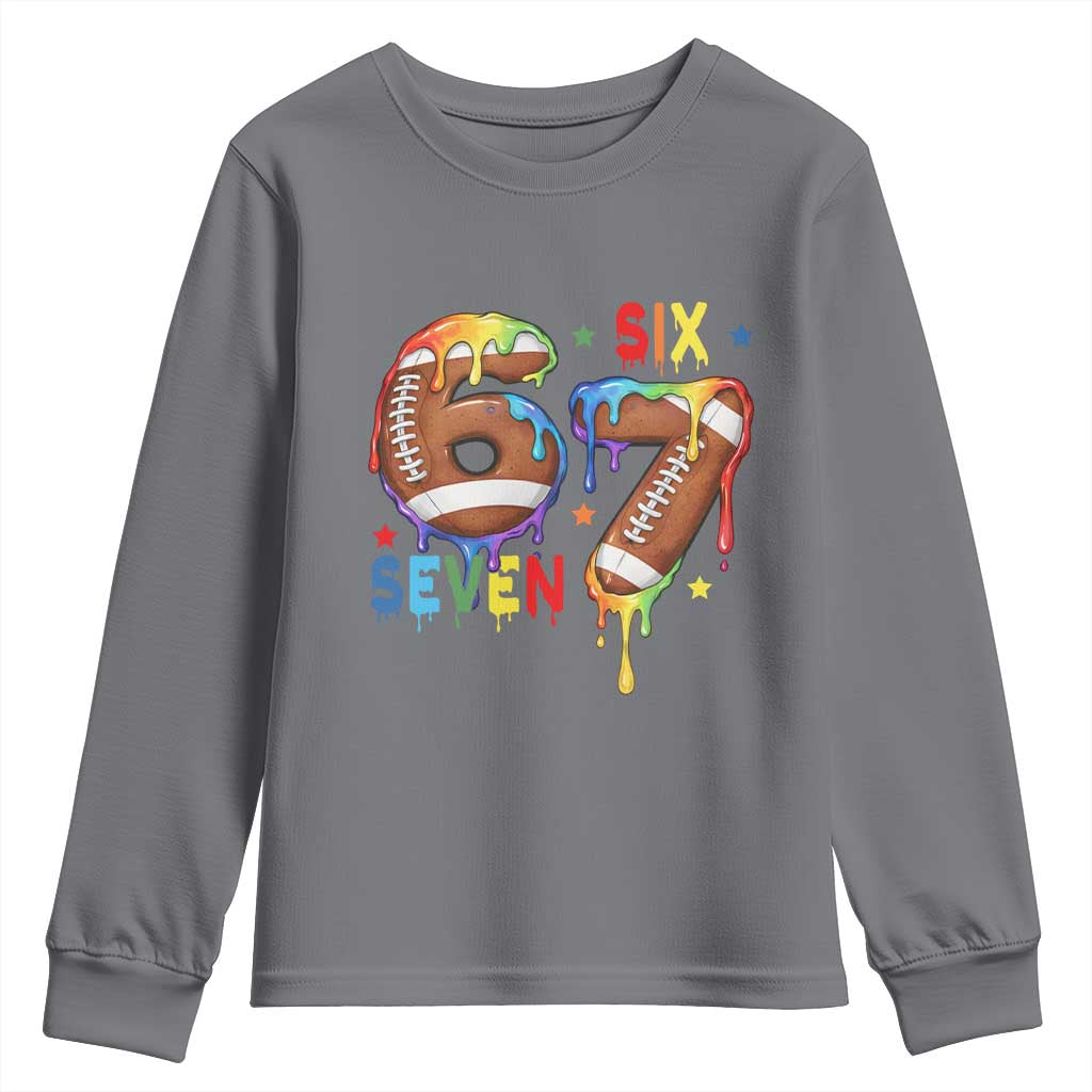 Funny American Football Youth Sweatshirt 67 Viral Gen Alpha Slang Gift