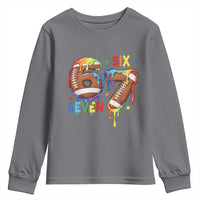 Funny American Football Youth Sweatshirt 67 Viral Gen Alpha Slang Gift