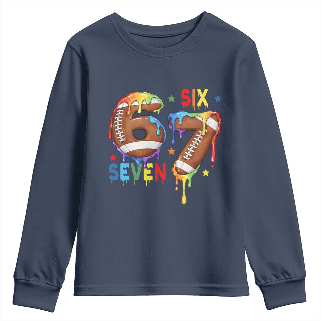 Funny American Football Youth Sweatshirt 67 Viral Gen Alpha Slang Gift