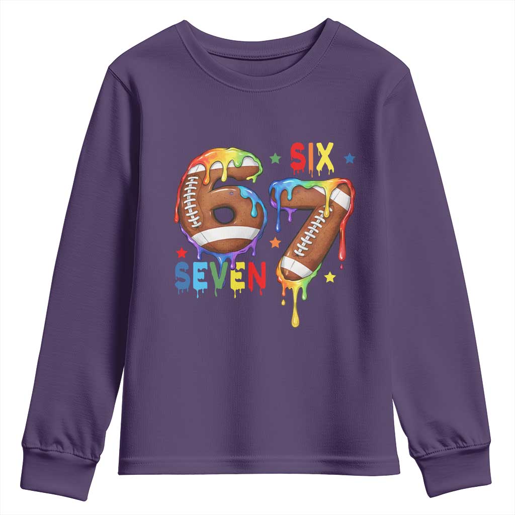 Funny American Football Youth Sweatshirt 67 Viral Gen Alpha Slang Gift