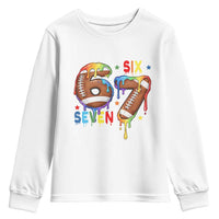 Funny American Football Youth Sweatshirt 67 Viral Gen Alpha Slang Gift