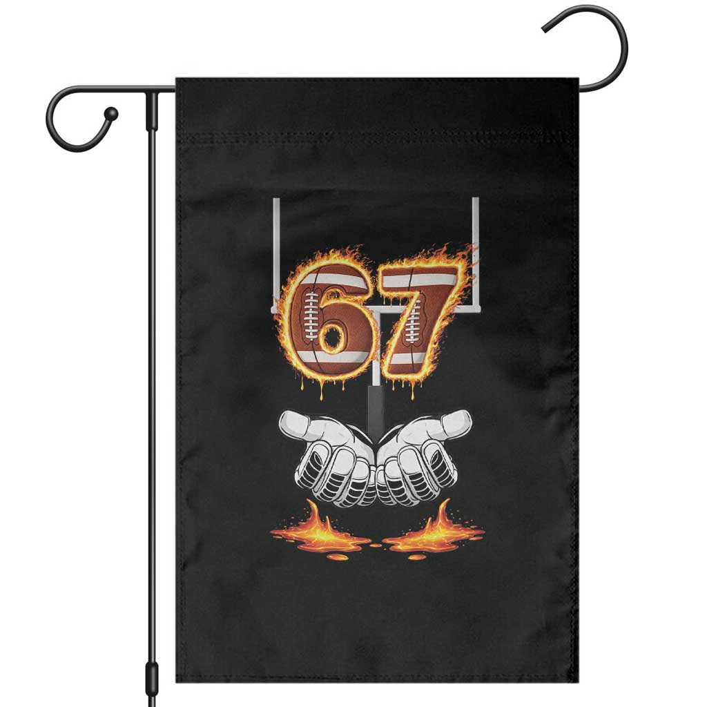 American Football Six Seven Meme Garden Flag Fire Flame Drip - Wonder Print Shop