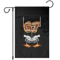 American Football Six Seven Meme Garden Flag Fire Flame Drip - Wonder Print Shop
