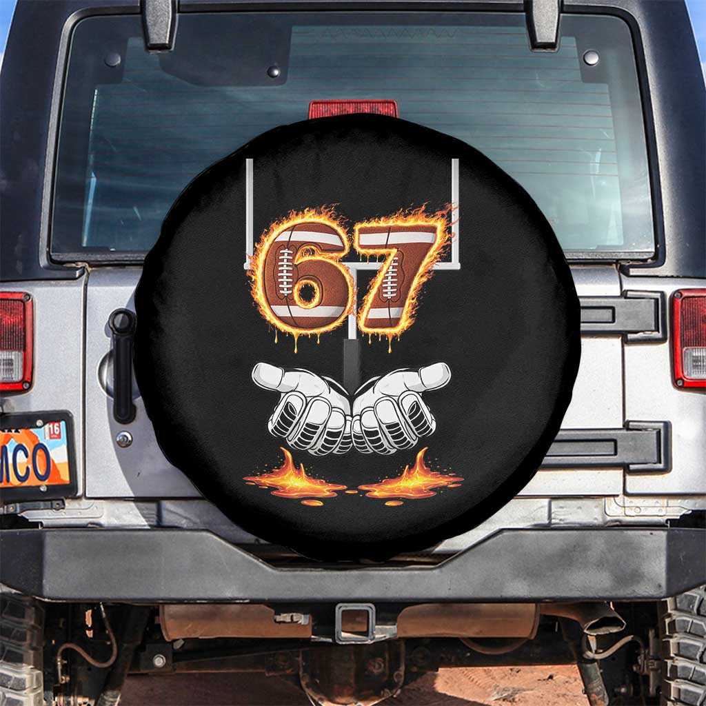American Football Six Seven Meme Spare Tire Cover Fire Flame Drip - Wonder Print Shop