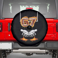 American Football Six Seven Meme Spare Tire Cover Fire Flame Drip - Wonder Print Shop