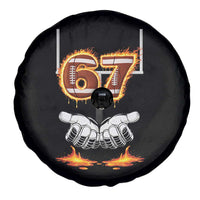 American Football Six Seven Meme Spare Tire Cover Fire Flame Drip - Wonder Print Shop