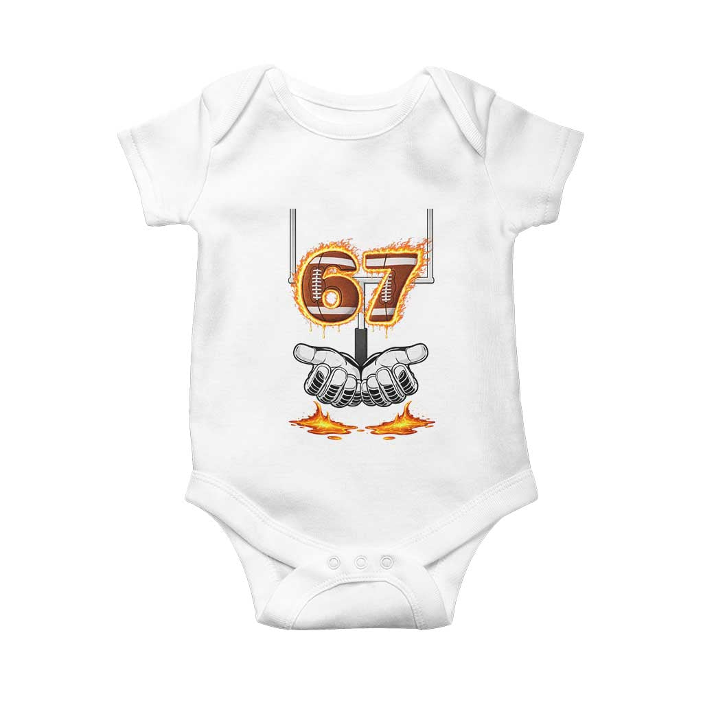 American Football Six Seven Meme Baby Onesie Fire Flame Drip - Wonder Print Shop