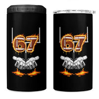 American Football Six Seven Meme 4 in 1 Can Cooler Tumbler Fire Flame Drip - Wonder Print Shop