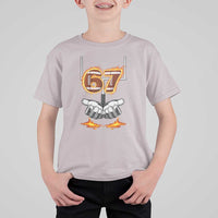 American Football Six Seven Meme T Shirt For Kid Fire Flame Drip - Wonder Print Shop