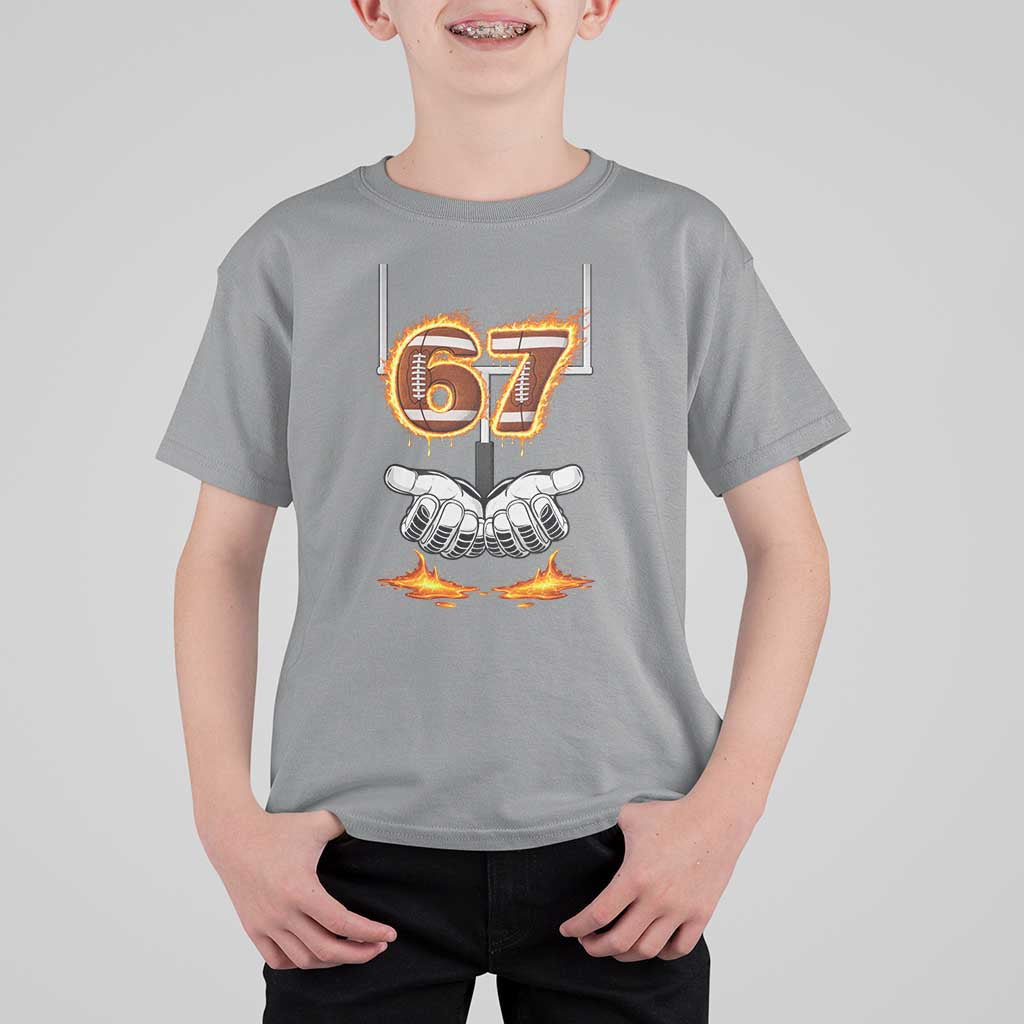 American Football Six Seven Meme T Shirt For Kid Fire Flame Drip - Wonder Print Shop