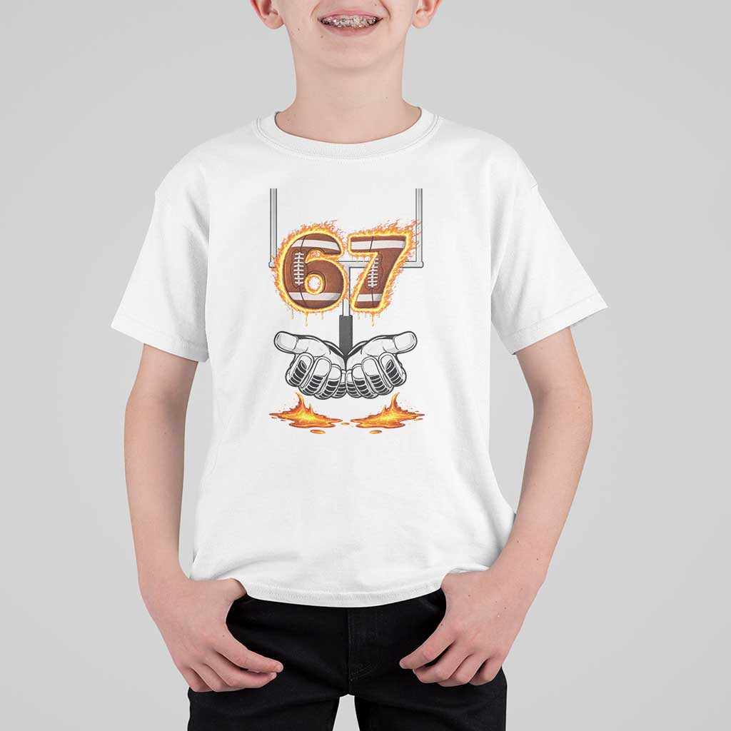 American Football Six Seven Meme T Shirt For Kid Fire Flame Drip - Wonder Print Shop