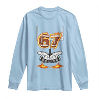 American Football Six Seven Meme Long Sleeve Shirt Fire Flame Drip - Wonder Print Shop
