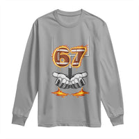 American Football Six Seven Meme Long Sleeve Shirt Fire Flame Drip - Wonder Print Shop