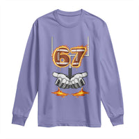 American Football Six Seven Meme Long Sleeve Shirt Fire Flame Drip - Wonder Print Shop