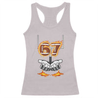 American Football Six Seven Meme Racerback Tank Top Fire Flame Drip - Wonder Print Shop